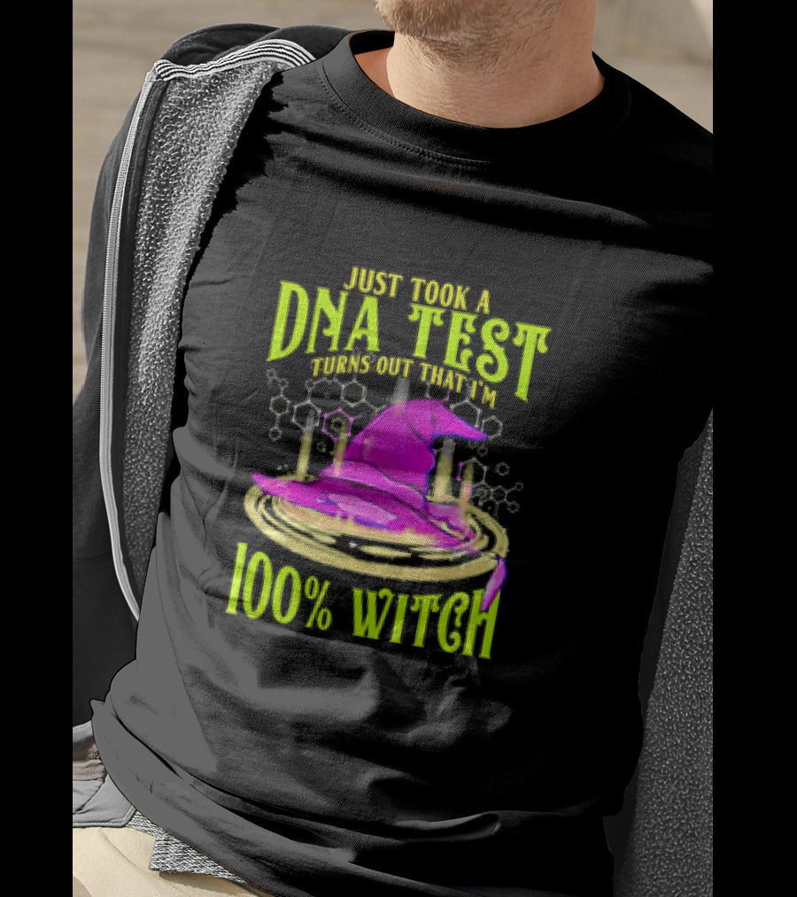 Just Took A DNA Test Turns Out I'm 100% Witch Creepy Pentagram T-Shirt