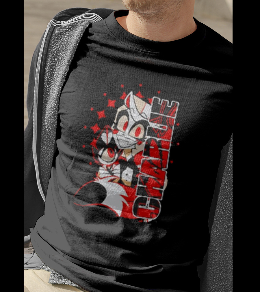 Hazbin Hotel Charlie Cartoon Character Red And Black T-Shirt