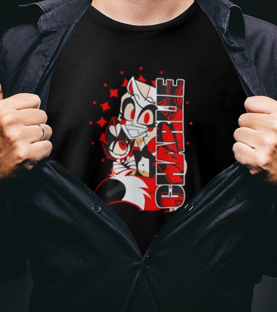 Hazbin Hotel Charlie Cartoon Character Red And Black T-Shirt