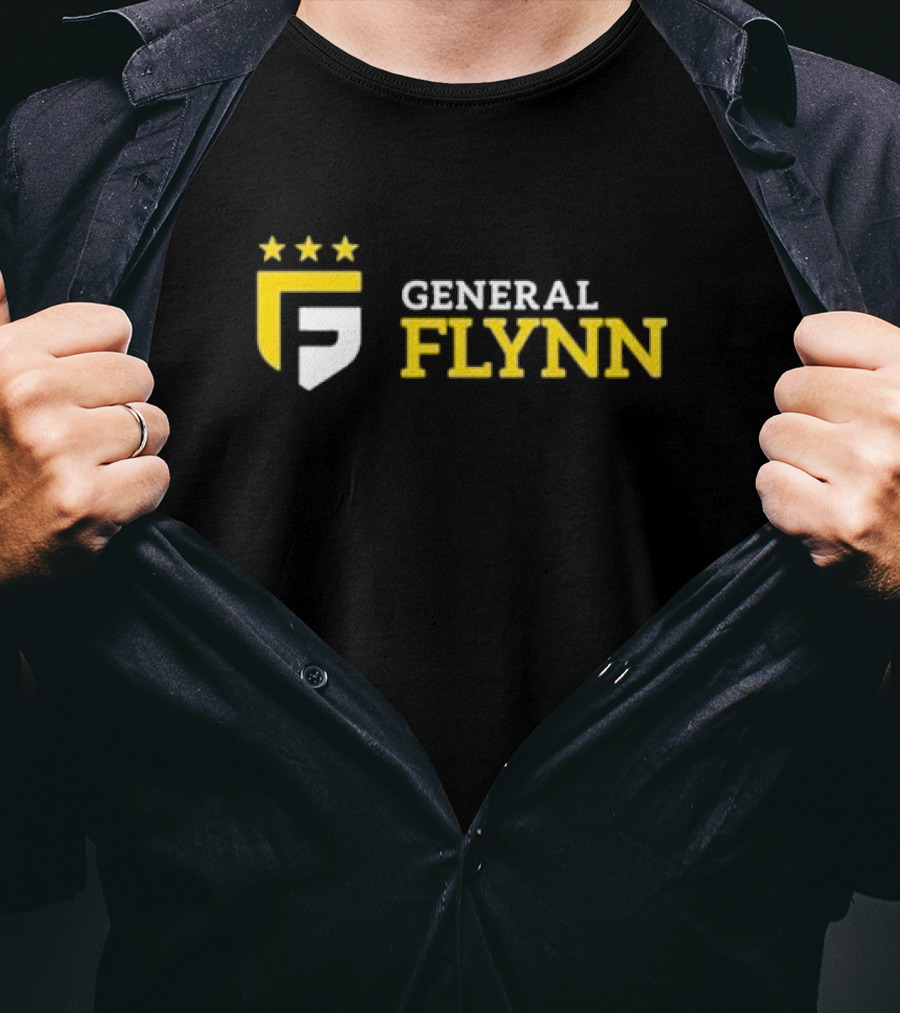 General Flynn Three Stars Shield Logo Flynnmovie T-Shirt