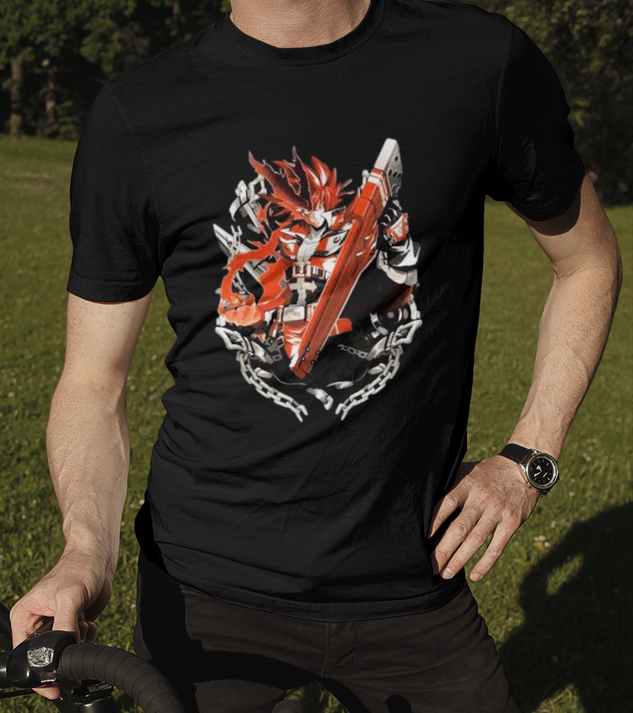 Guilty Gear Sol Badguy Iconic Red Sword Battler T-Shirt