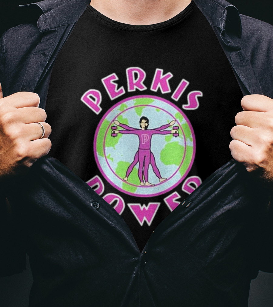 Jason Kelce Travis Kelce Perkis Power Vitruvian Man T-Shirt