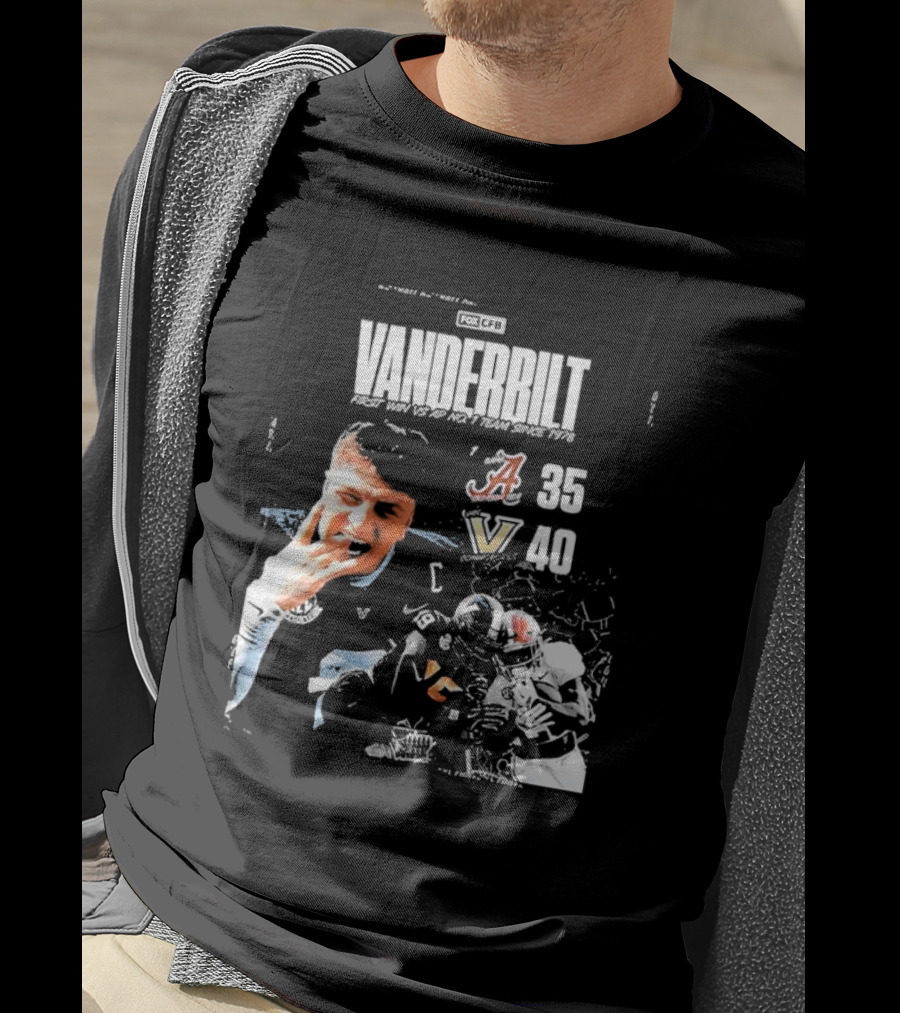 Vanderbilt Commodores First Win 40 35 Against Alabama Crimson Tide NCAA T-Shirt