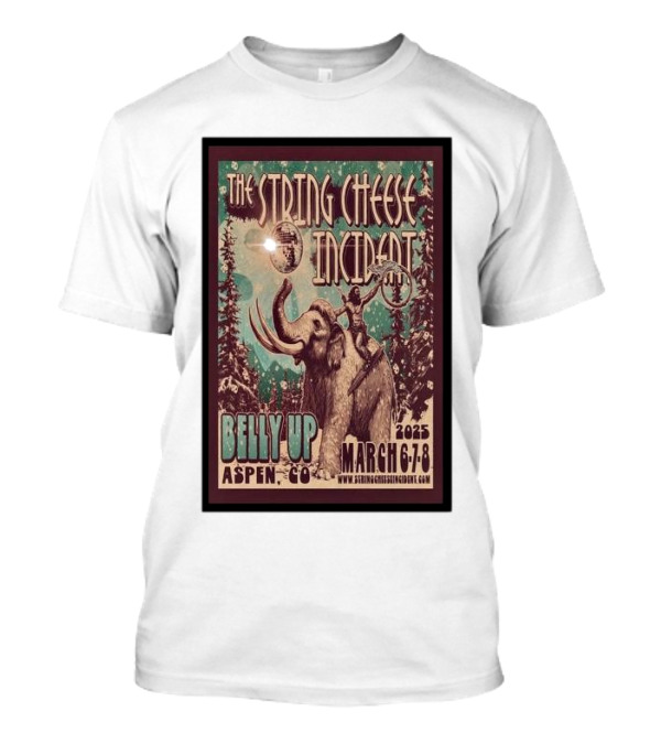 The String Cheese Incident Belly Up Aspen CO March 6-8 2025 Tour T-Shirt