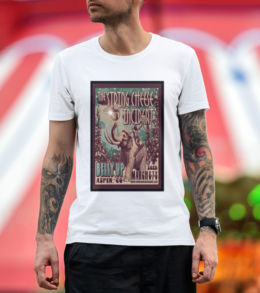 The String Cheese Incident Belly Up Aspen CO March 6-8 2025 Tour T-Shirt