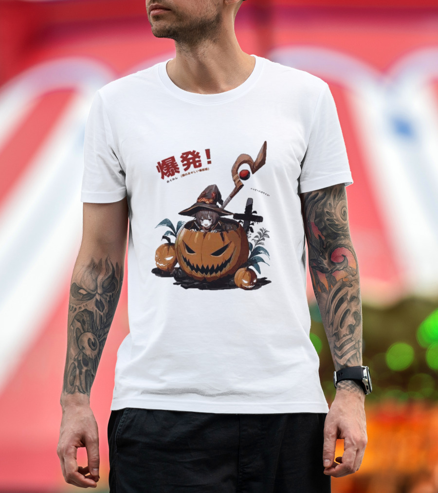 Megumin Halloween 2024 Pumpkin Explosion Aesthetic T-Shirt