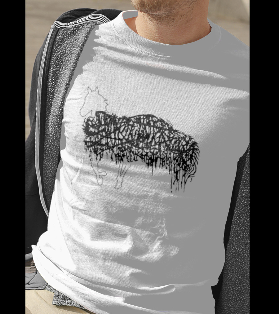 Sanguisugabogg Pony Cover Abstract Dripping Horse T-Shirt
