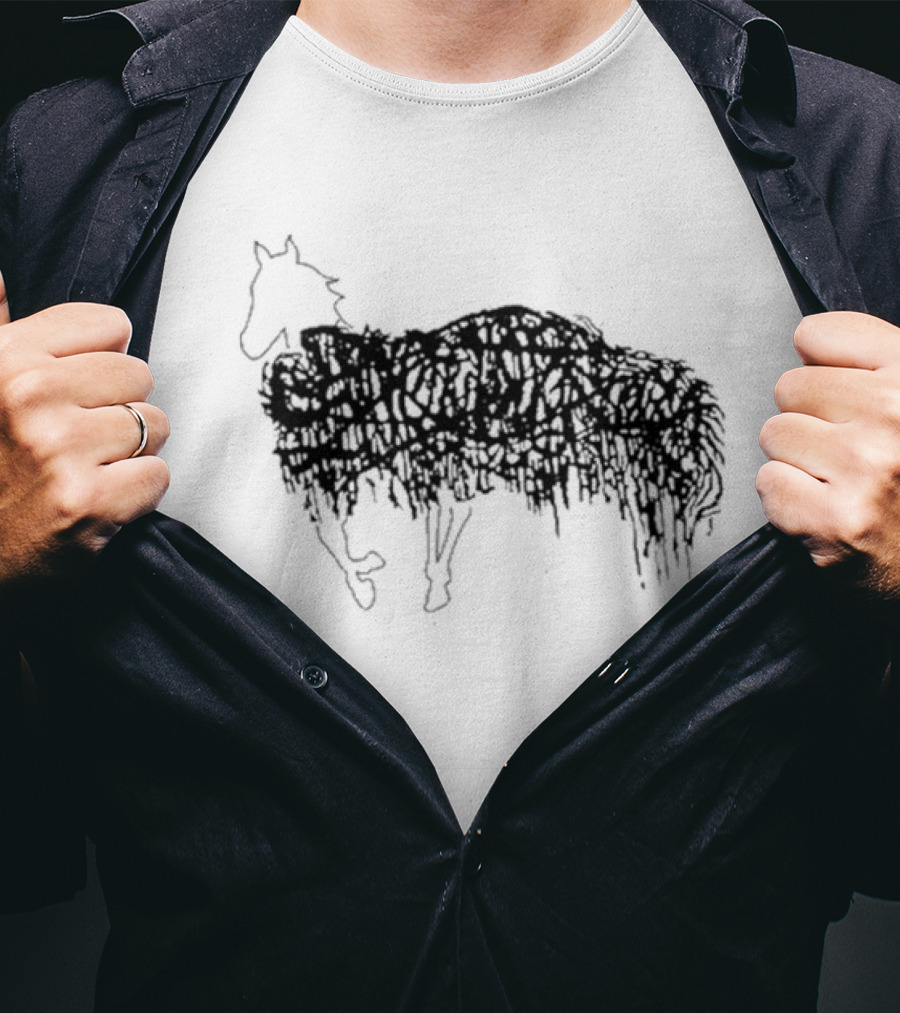 Sanguisugabogg Pony Cover Abstract Dripping Horse T-Shirt