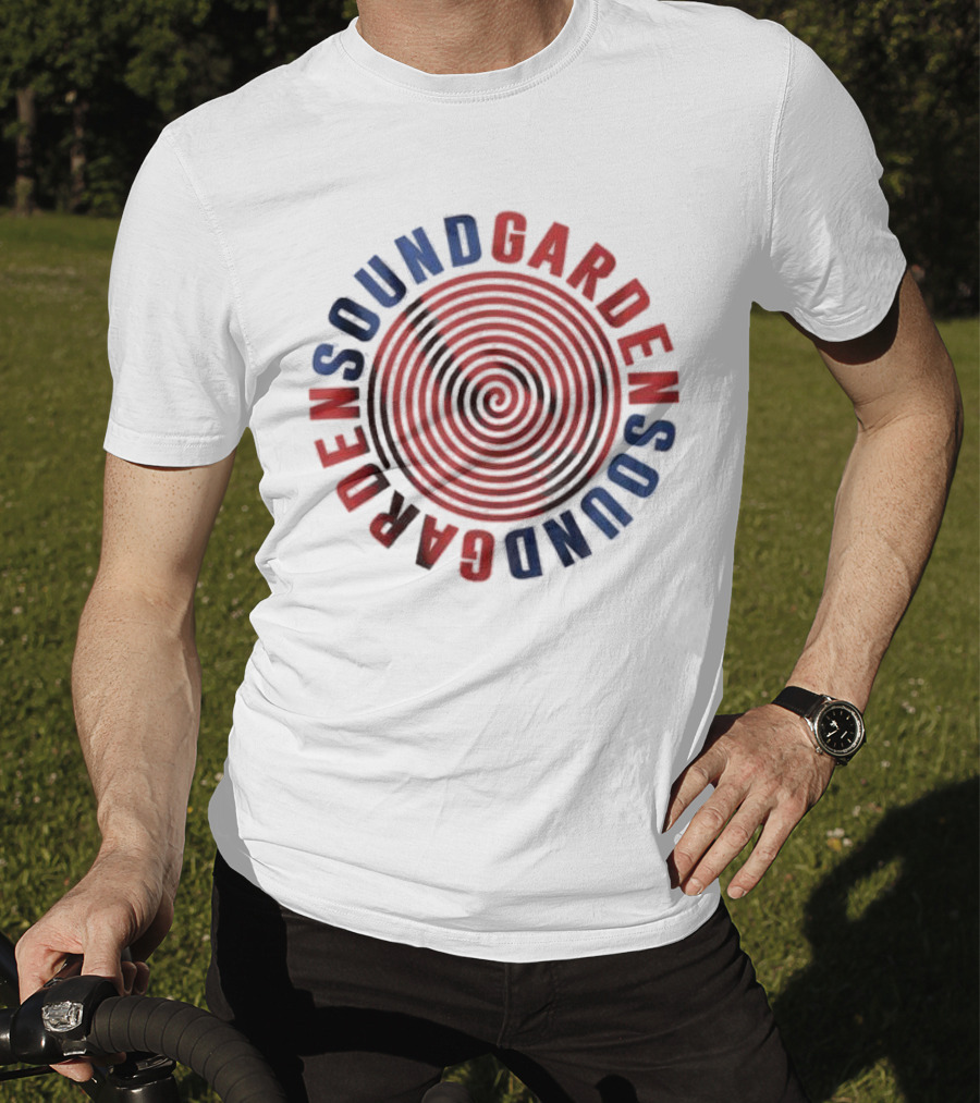Soundgarden Spiral Red Blue Vintage T-Shirt