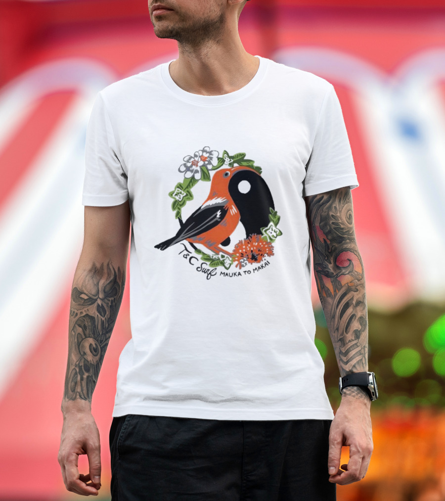 T&C Surf Mauka To Makai Bird Floral Yin Yang T-Shirt