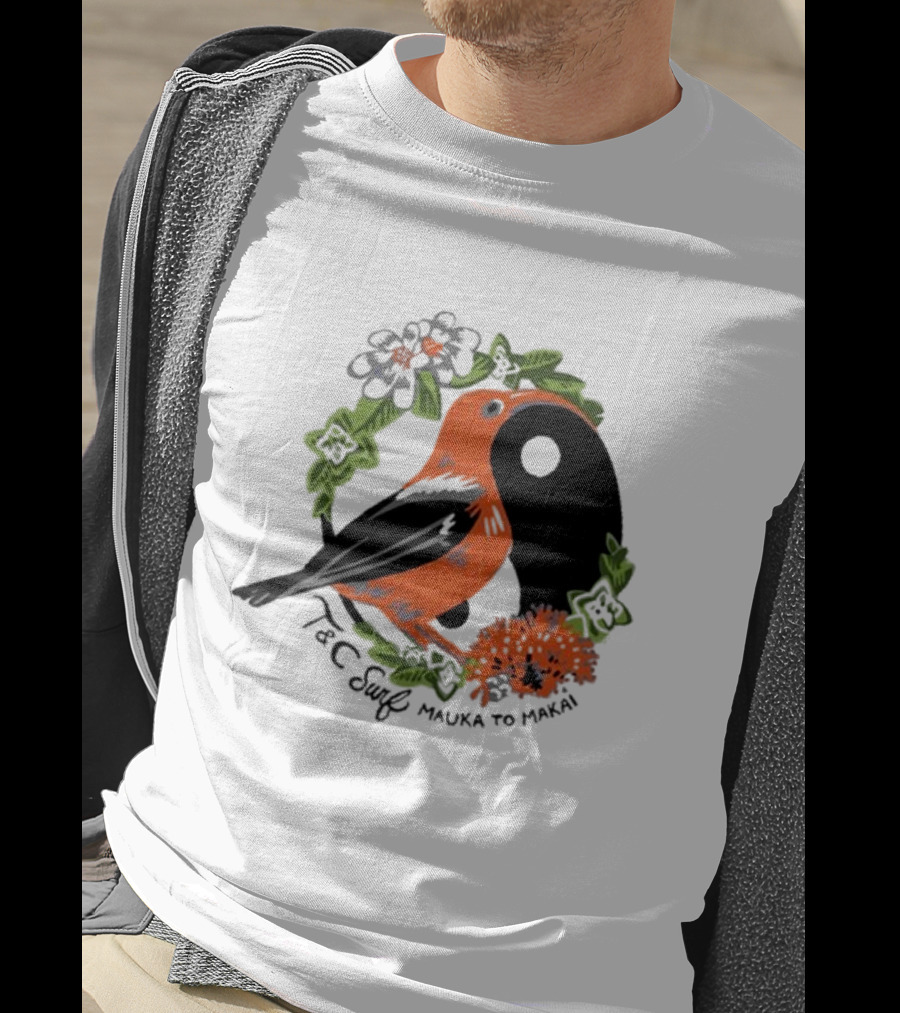 T&C Surf Mauka To Makai Bird Floral Yin Yang T-Shirt