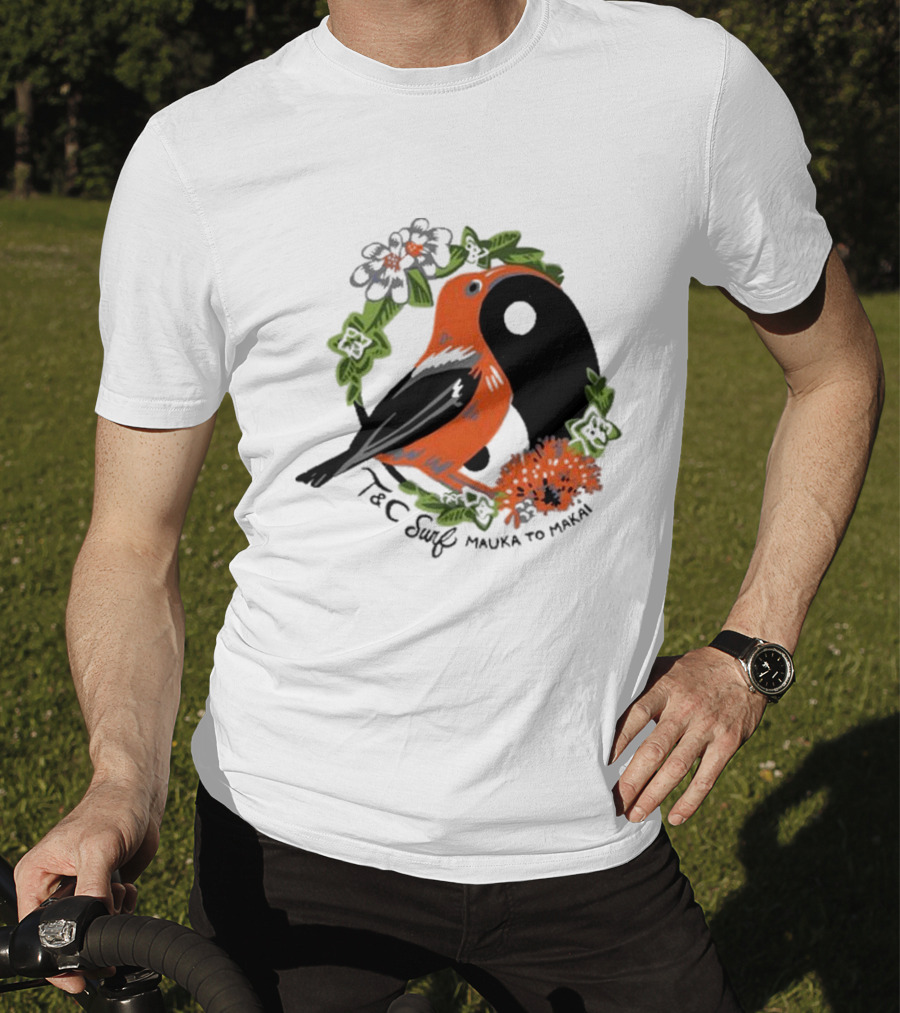 T&C Surf Mauka To Makai Bird Floral Yin Yang T-Shirt
