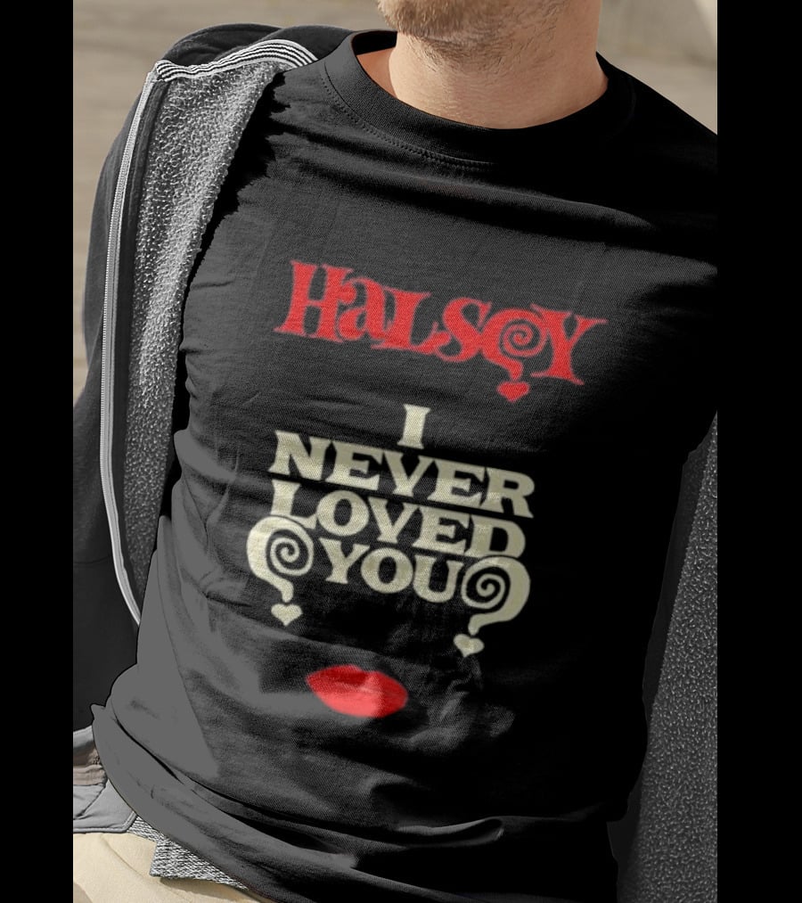 Halsey I Never Loved You Bold Red Lips T-Shirt