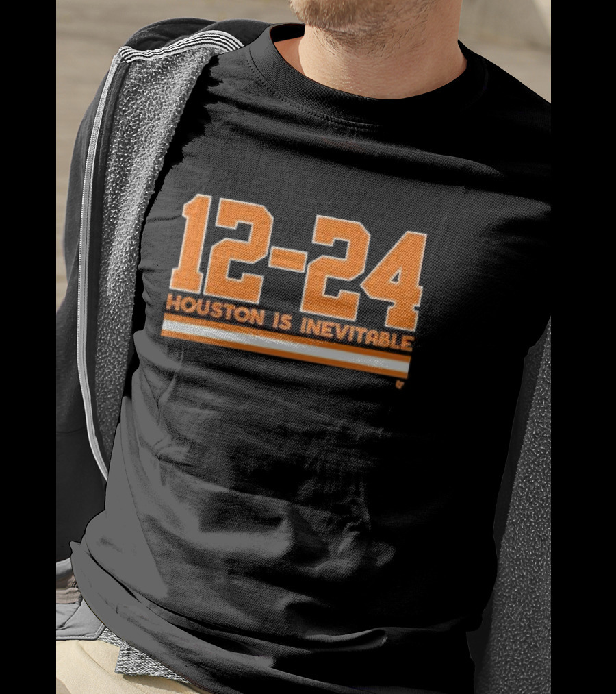 12-24 Houston Is Inevitable Orange Text T-Shirt