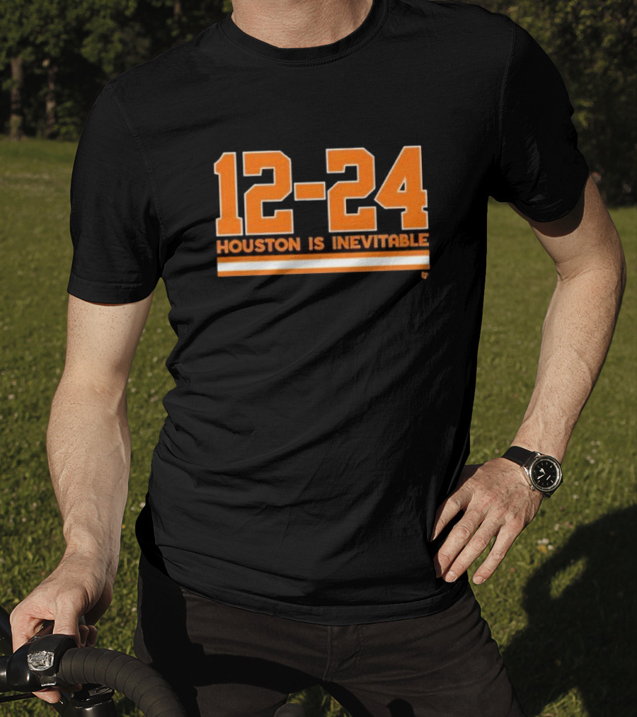 12-24 Houston Is Inevitable Orange Text T-Shirt