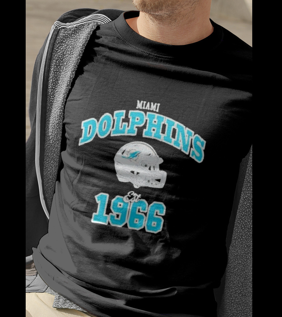 Miami Dolphins Est 1966 Aleali May Collaboration T-Shirt