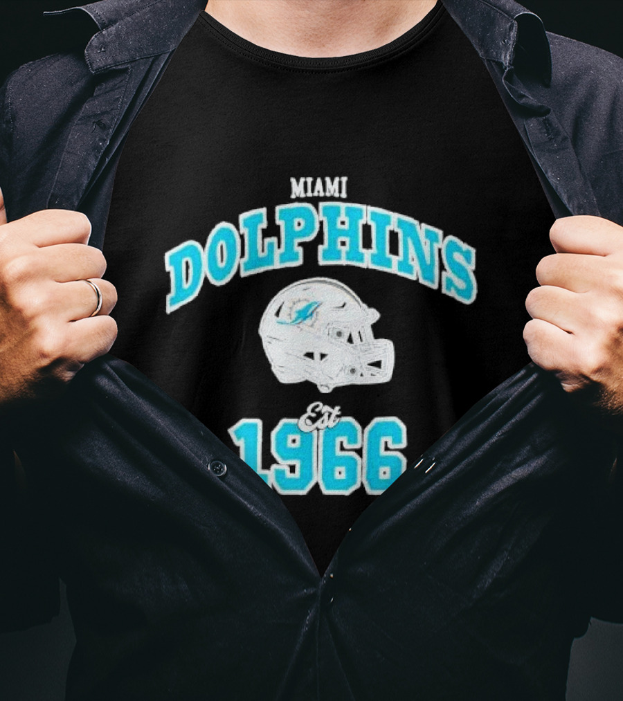 Miami Dolphins Est 1966 Aleali May Collaboration T-Shirt
