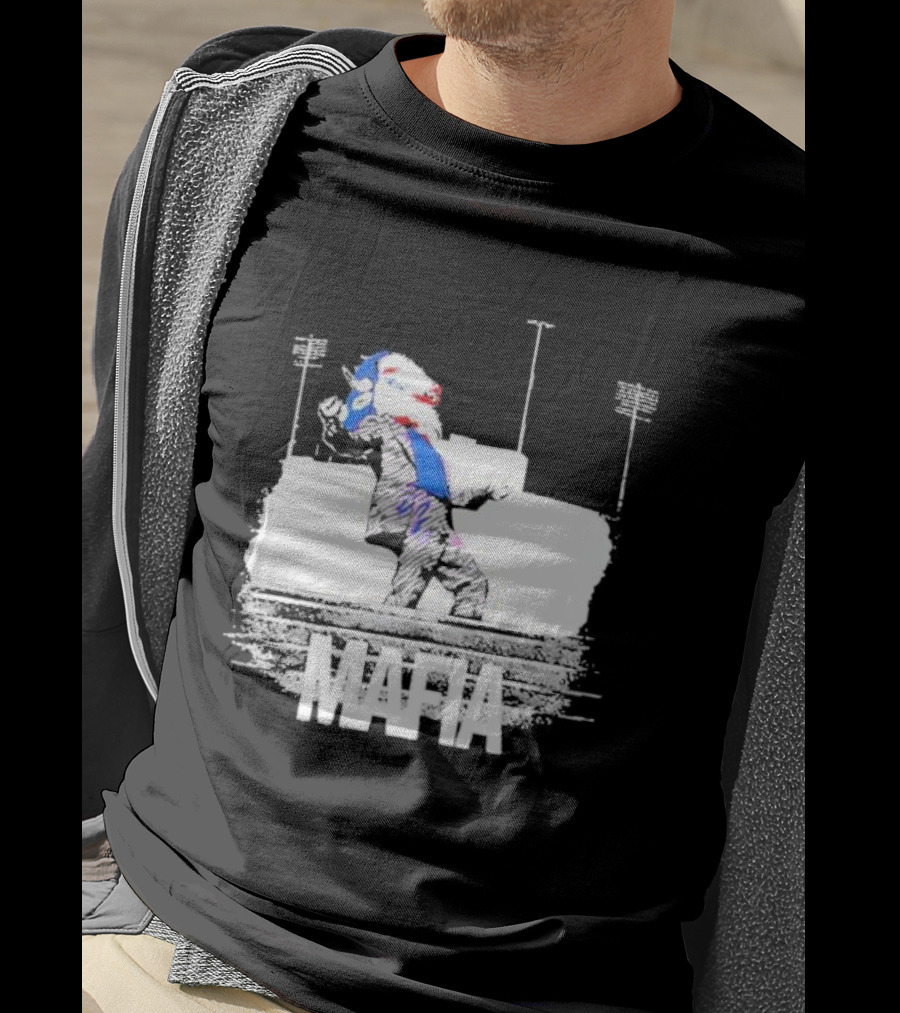 Put On A Happy Face Mafia Buffalo Bills Stadium Steps T-Shirt