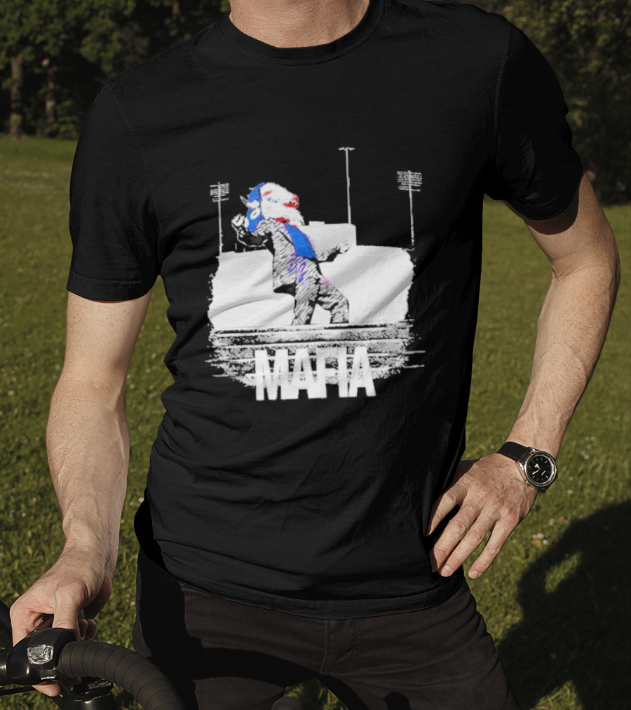 Put On A Happy Face Mafia Buffalo Bills Stadium Steps T-Shirt