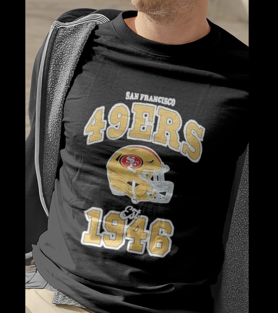 San Francisco 49ers Est 1946 Aleali May Helmet T-Shirt