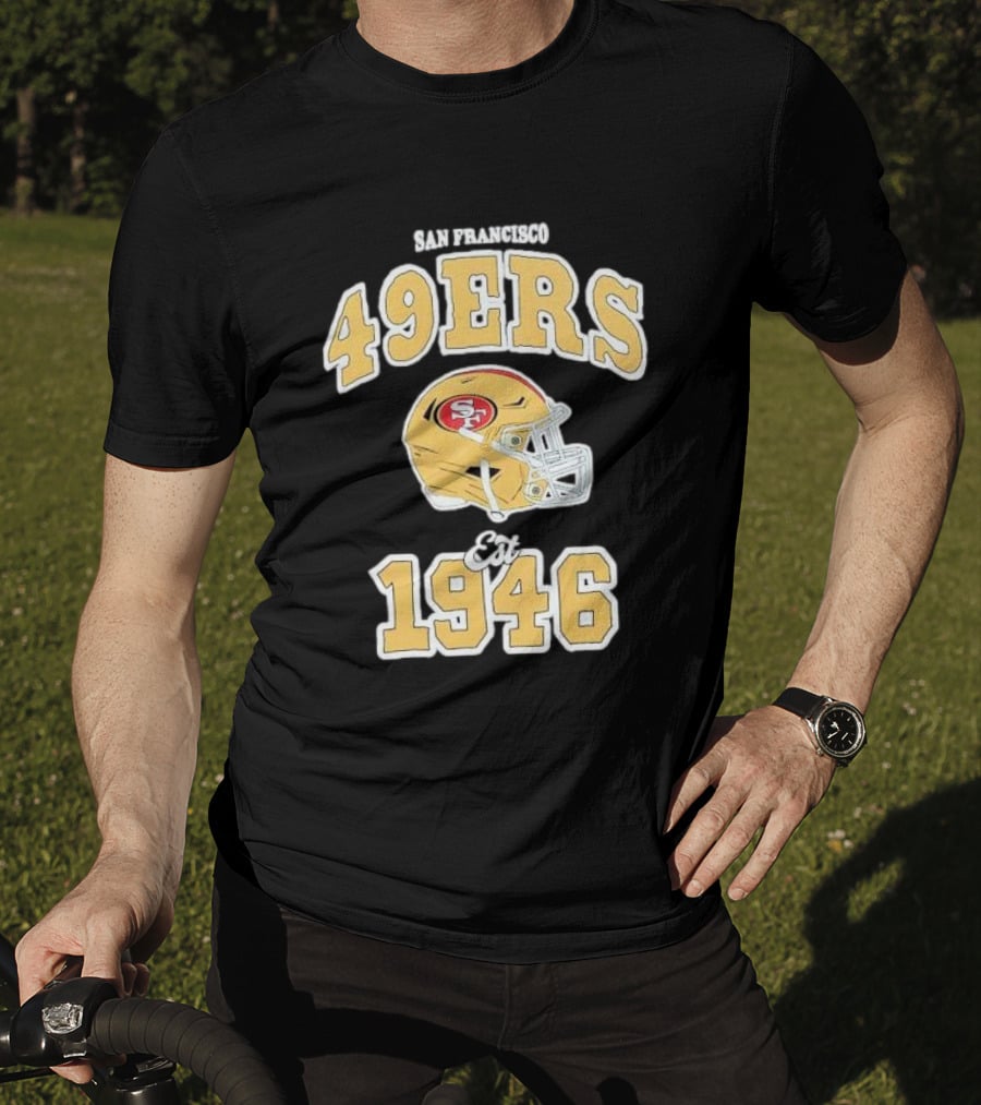 San Francisco 49ers Est 1946 Aleali May Helmet T-Shirt