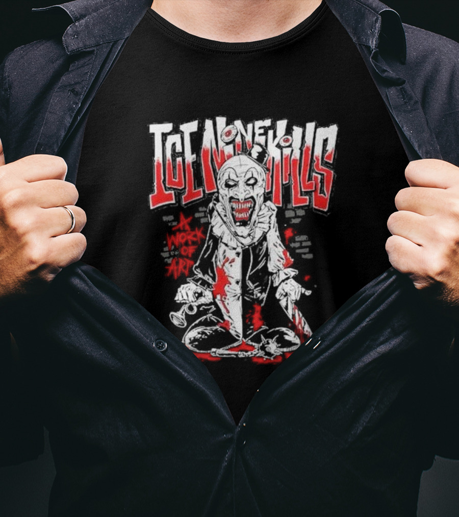 Ice Nine Kills Horror-Themed A Work Of Art Graphic Murder Scene T-Shirt