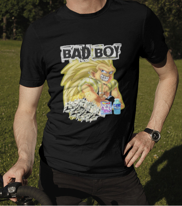 BAD BOY Sparking 2 Gotenks With Money And Blue Drink T-Shirt