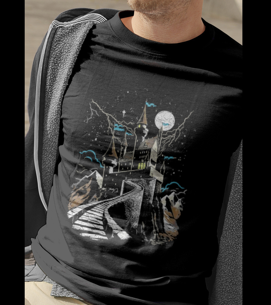 Dark Keep Moonlit Castle Vintage Intotheam T-Shirt