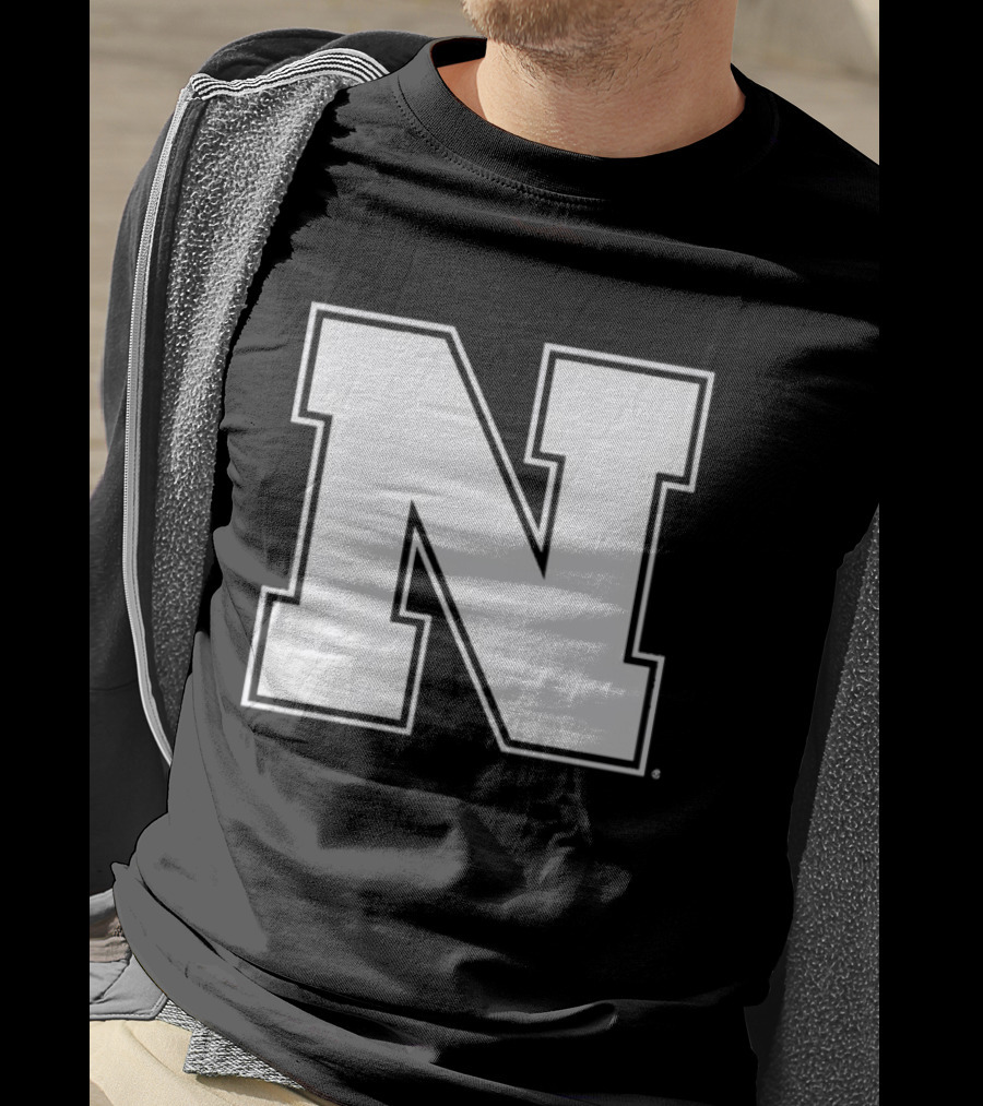 NE Logo Heavyweight Charcoal N Emblem T-Shirt