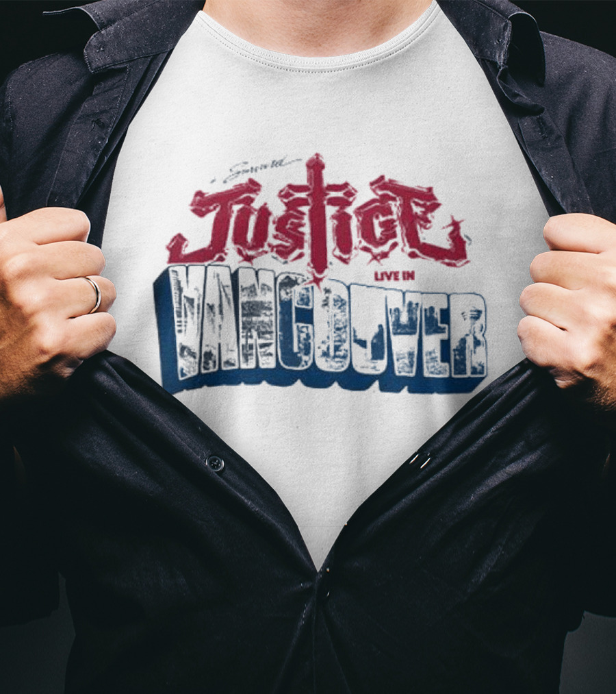 Justice Live In Vancouver Official Concert Event T-Shirt