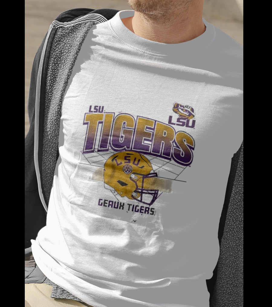 LSU Tigers Geaux Tigers Football Helmet Baton Rouge LA Grid T-Shirt