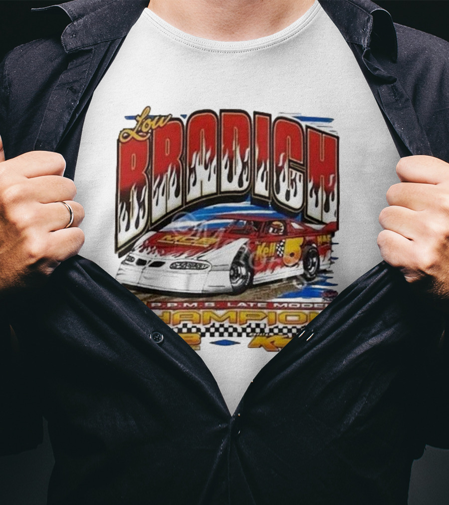 Lou Brodich Champion MCB Kell 5 Super Dirt Late Model 1999 Vintage Racing T-Shirt