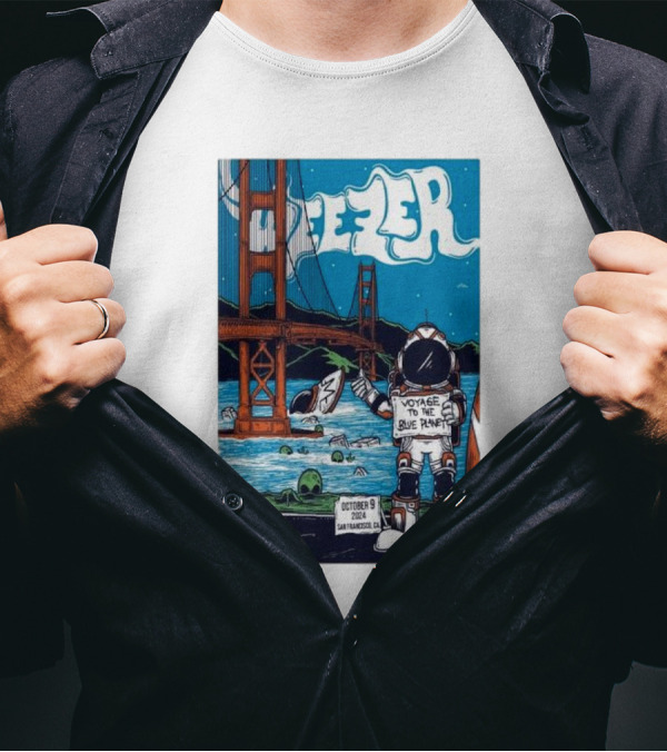 Weezer Voyage To The Blue Planet At Chase Center San Francisco CA October 9 T-Shirt