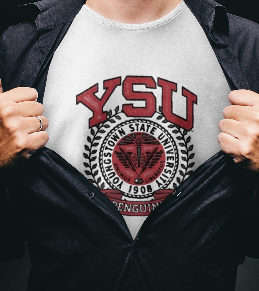 Youngstown Clothing Co Youngstown State University 1908 YSU Penguins Crest T-Shirt