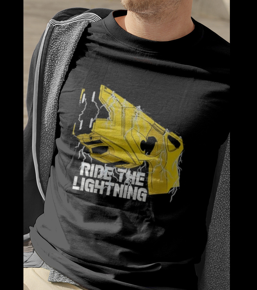 Ride The Lightning CBC Yellow Gun With Electric Bolts T-Shirt