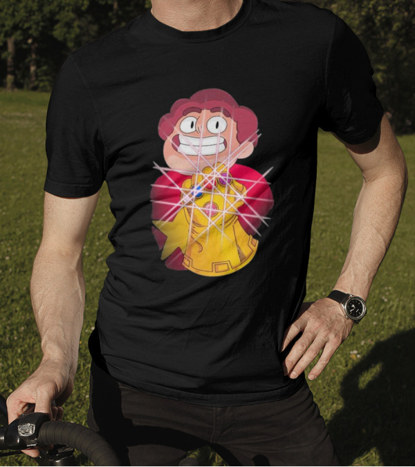 Steven Universe Wearing Infinity Gauntlet With Gems T-Shirt