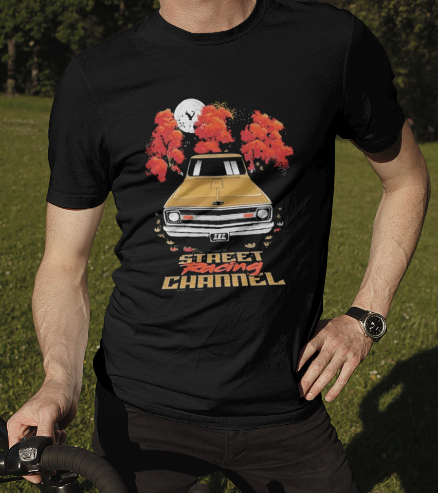 Street Racing Channel Fall Classic Car Autumn Moon T-Shirt