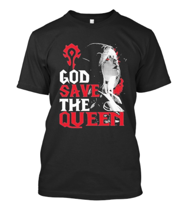 World Of Warcraft God Save The Queen Sylvanas Windrunner Horde Emblem T-Shirt