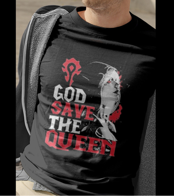 World Of Warcraft God Save The Queen Sylvanas Windrunner Horde Emblem T-Shirt