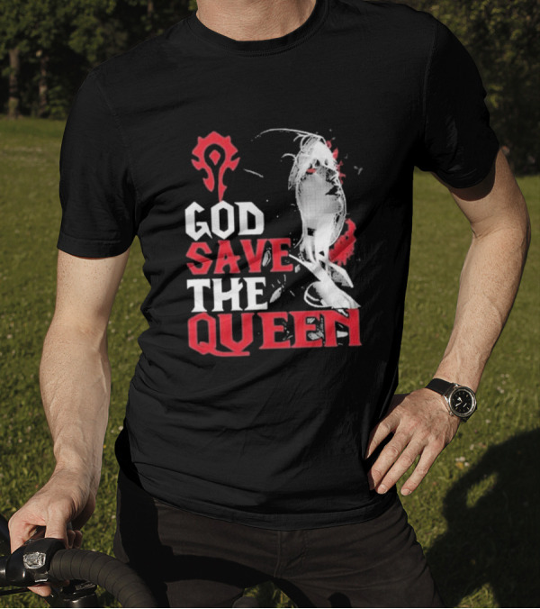 World Of Warcraft God Save The Queen Sylvanas Windrunner Horde Emblem T-Shirt