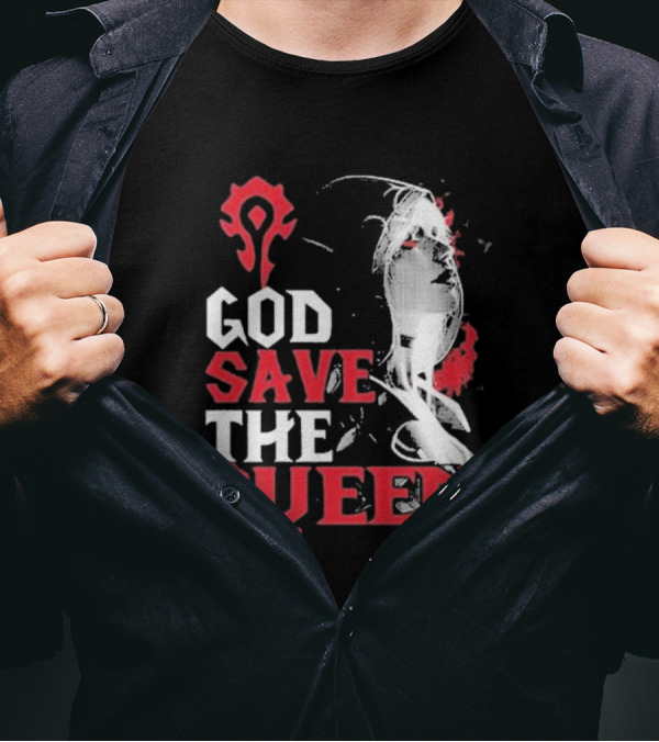 World Of Warcraft God Save The Queen Sylvanas Windrunner Horde Emblem T-Shirt