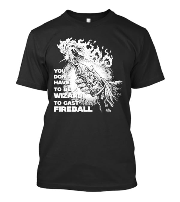 You Don't Have To Be A Wizard To Cast Fireball Diablo Macabre Flame Bottle T-Shirt