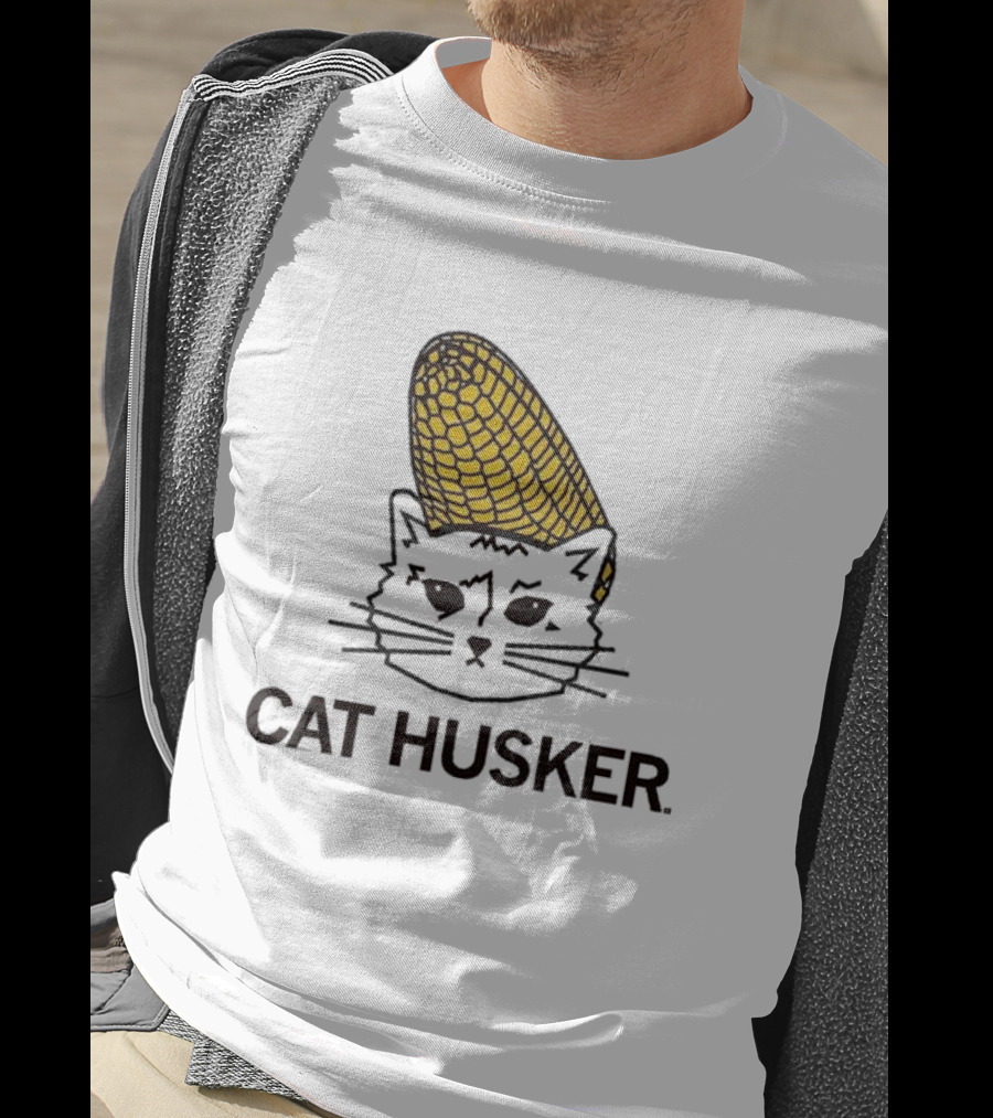 Cat Husker Corn Cat Heavyweight T-Shirt