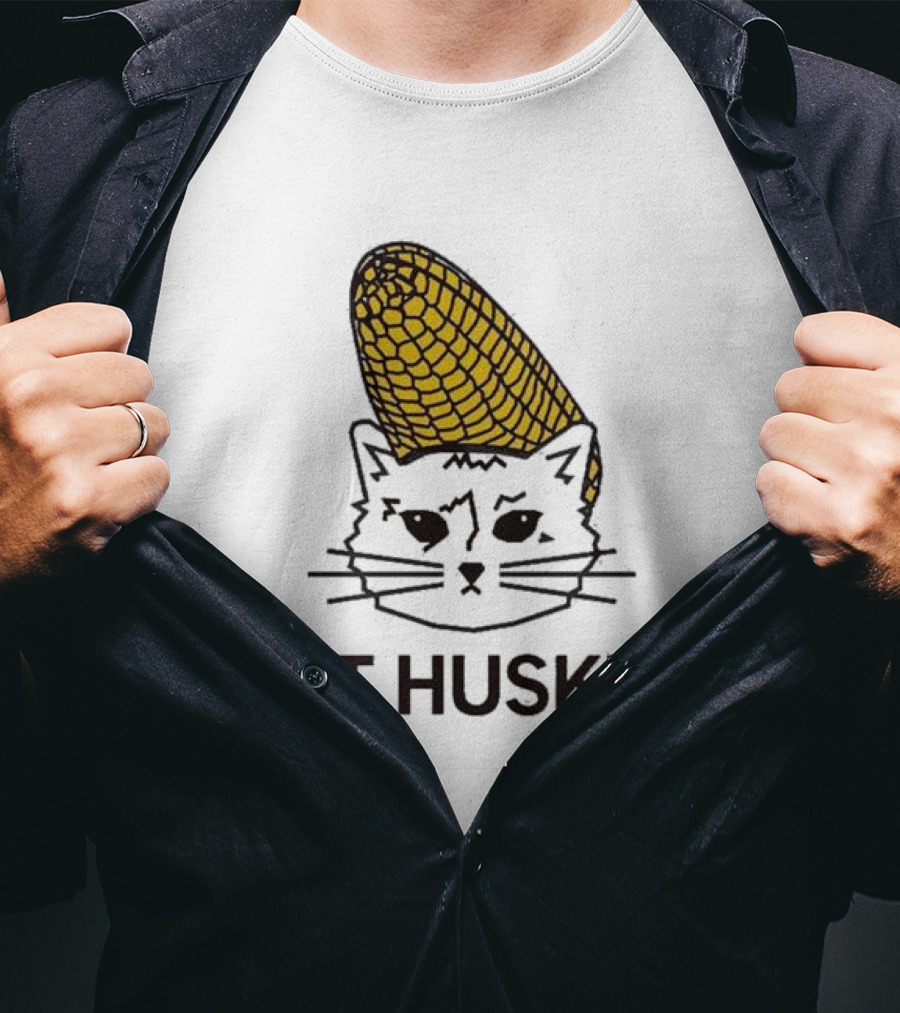 Cat Husker Corn Cat Heavyweight T-Shirt