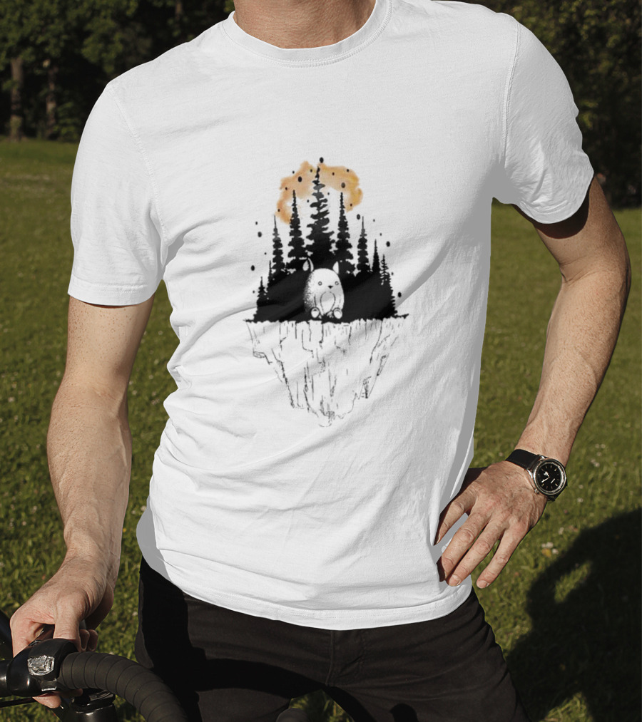 Forest Island Mystique Cute Creature On Floating Cliff T-Shirt