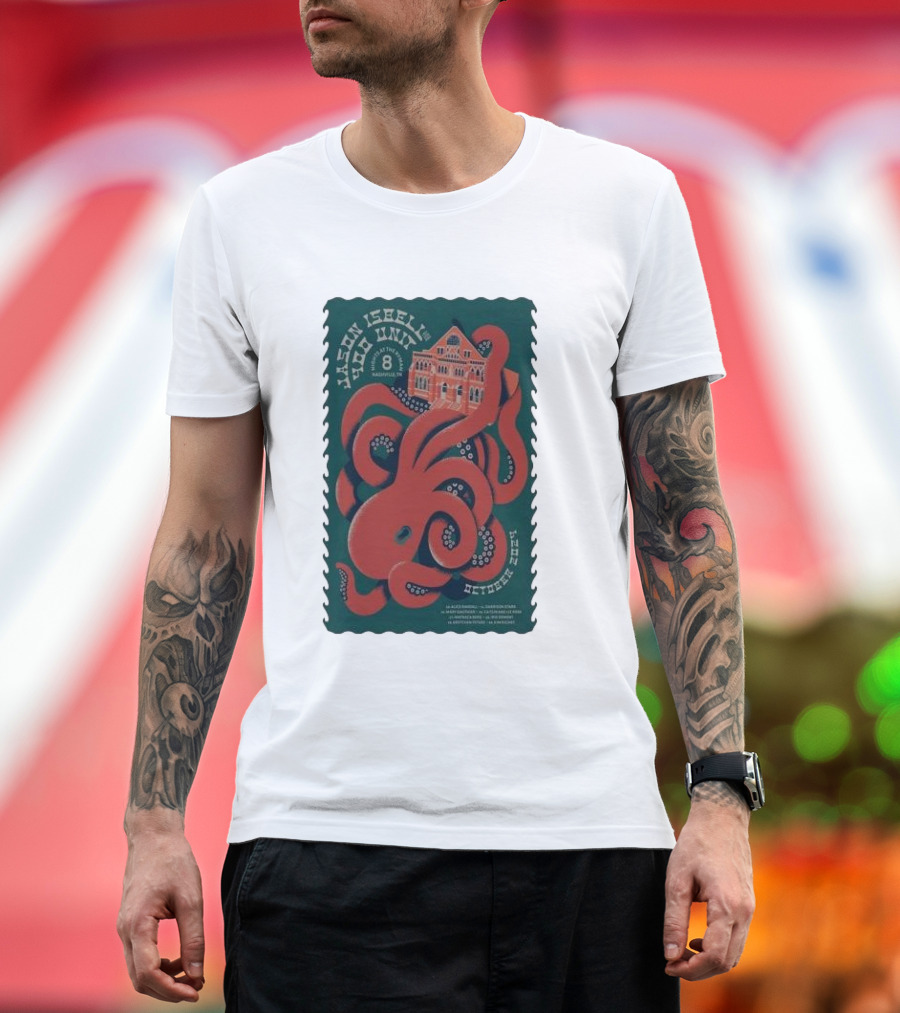 Jason Isbell's 400 Unit at Ryman Auditorium Nashville Oct 2024 with Octopus T-Shirt