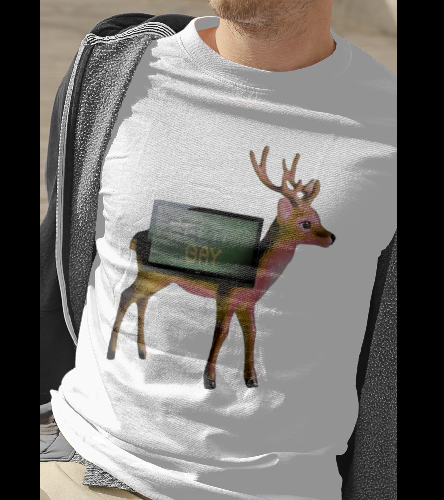 Jean Pierre Feeling Gay Deer With TV Screen T-Shirt