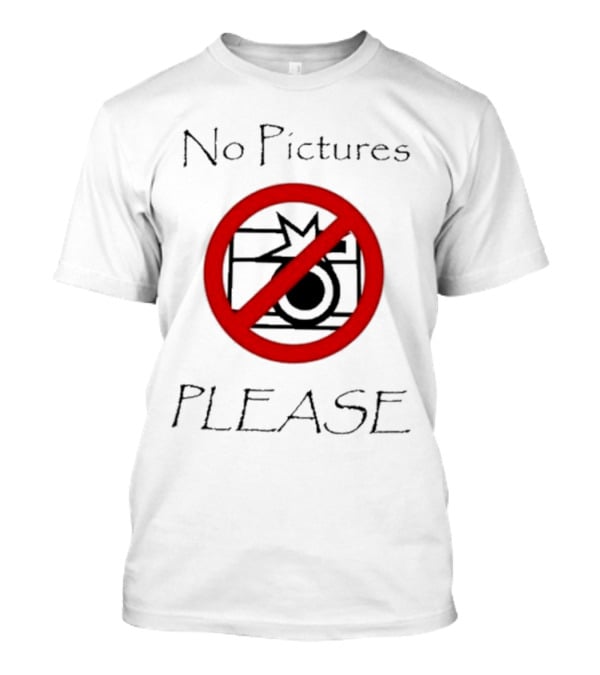 Joeyy No Pictures Please Camera Icon T-Shirt