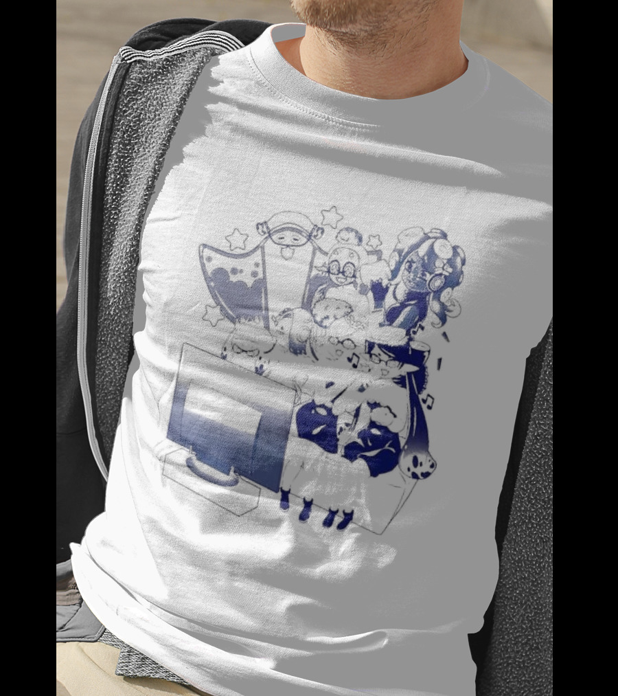 Karaoke Night Coinbox Splatoon Characters Gaming Party T-Shirt