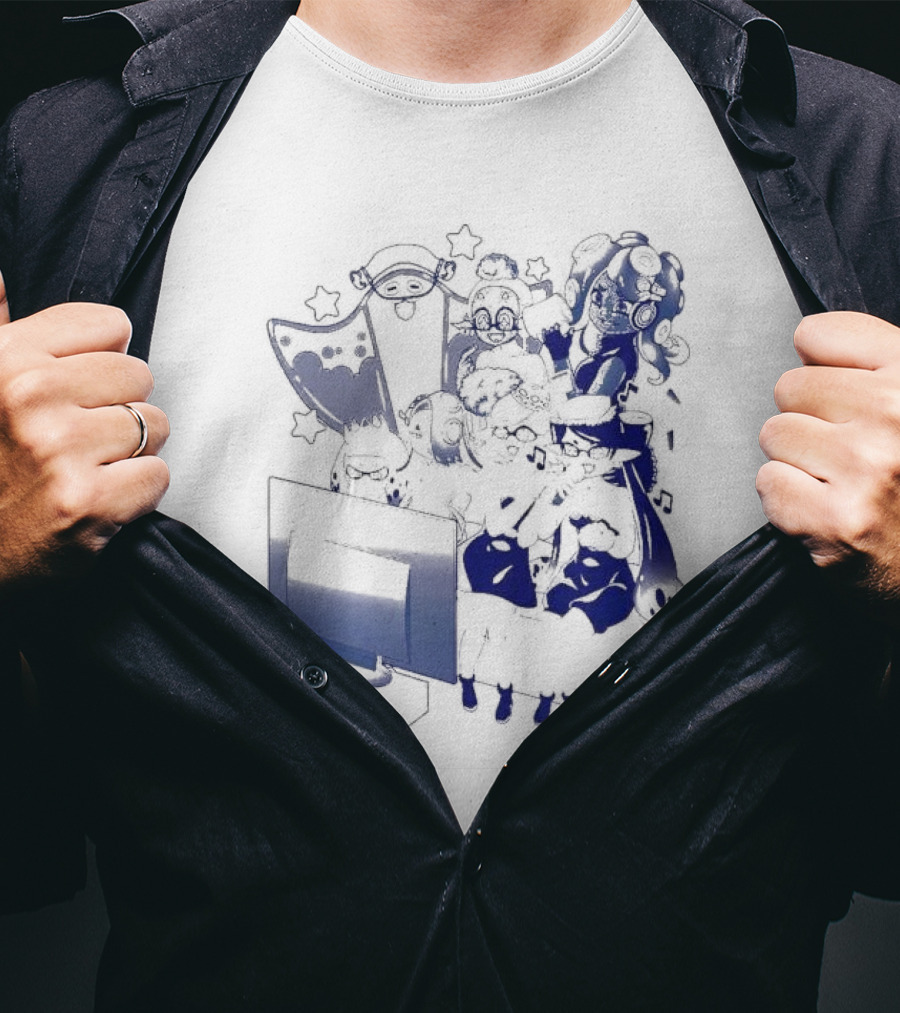 Karaoke Night Coinbox Splatoon Characters Gaming Party T-Shirt